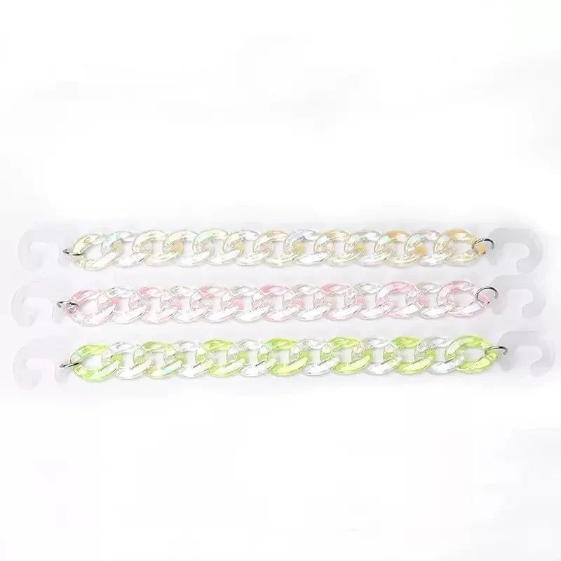 Clear pastel Crocs shoe chain jibbitz