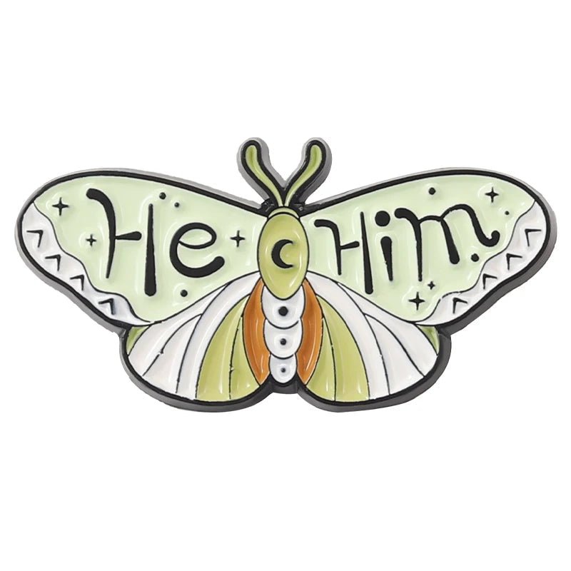 Creative pronoun badges: moth, butterfly, cat, frog, planchette - Gay SkateCreative pronoun badges: moth, butterfly, cat, frog, planchetteskate accessoriesGay SkateGay Skate200001033:200003757#Style 5