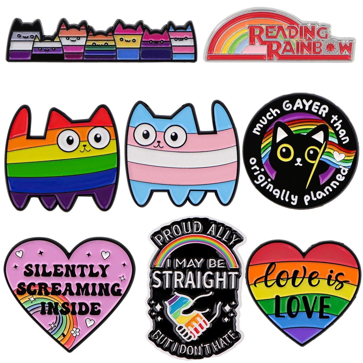 Cute LGBTIQAP+ badges - pride flags, cats - Gay SkateCute LGBTIQAP+ badges - pride flags, catsskate accessoriesGay SkateGay Skate200001033:200003759#7