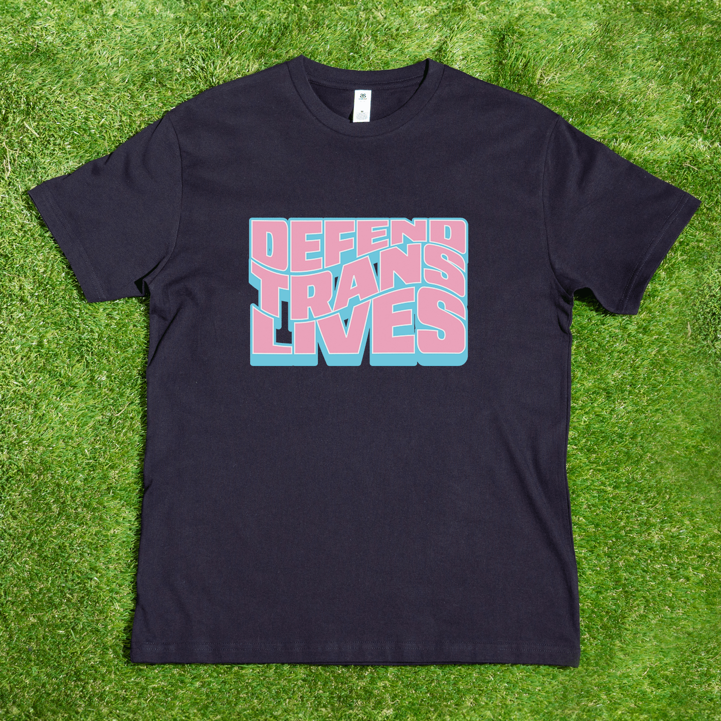 Defend Trans Lives - Local hand printed t-shirt