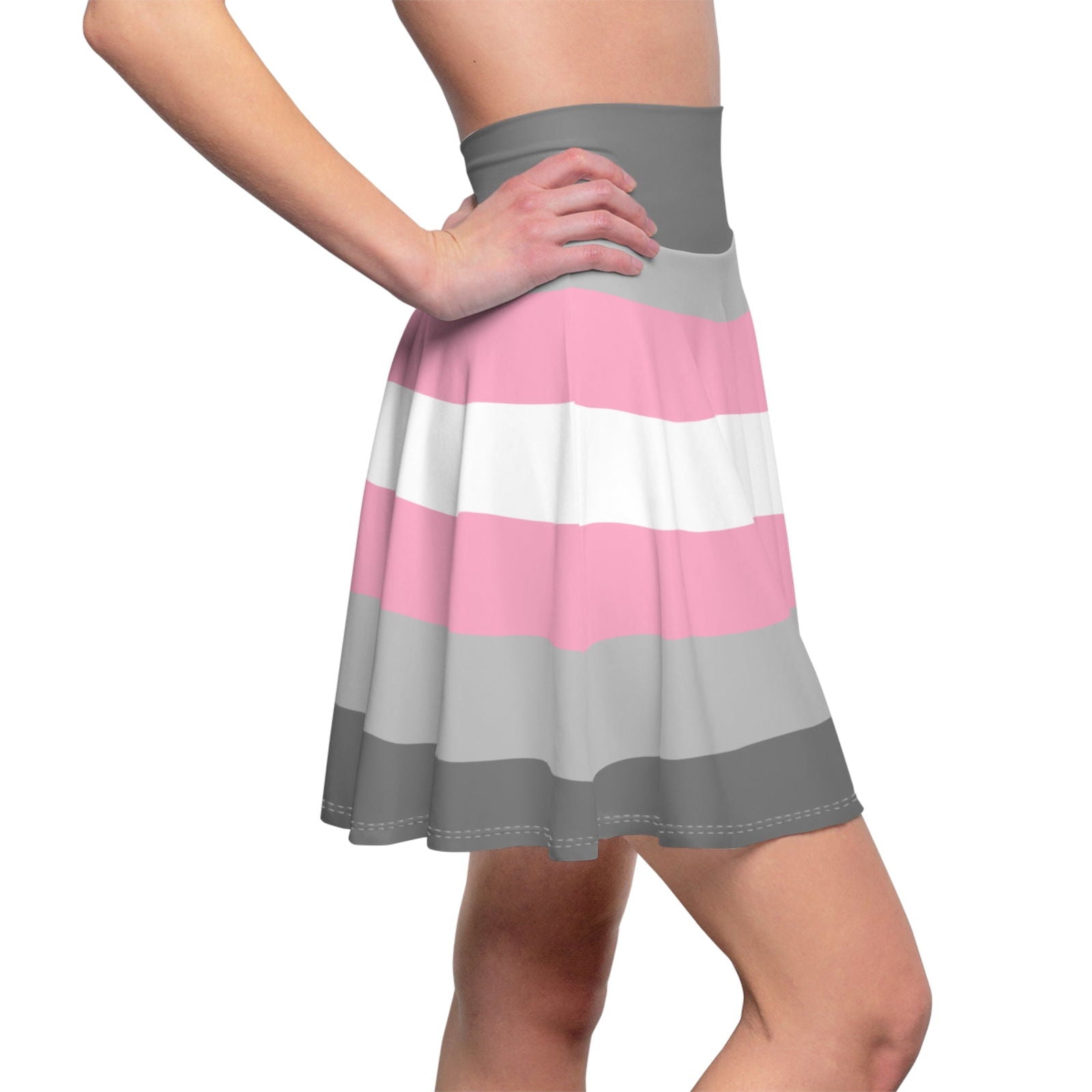 Demigirl pride flag Skater Skirt - Gay Skate - Demigirl pride flag Skater Skirt - Demigirl pride flag Skater Skirt