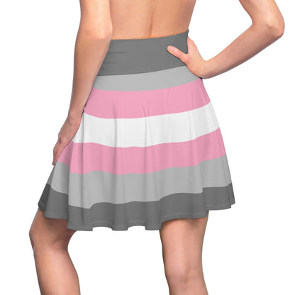 Demigirl pride flag Skater Skirt - Gay Skate - Demigirl pride flag Skater Skirt - Demigirl pride flag Skater Skirt