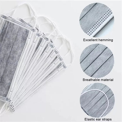 Disposable 3-layer Protective Face Masks - Purple, Pink, Blue, Black, Grey, White - 50 pieces
