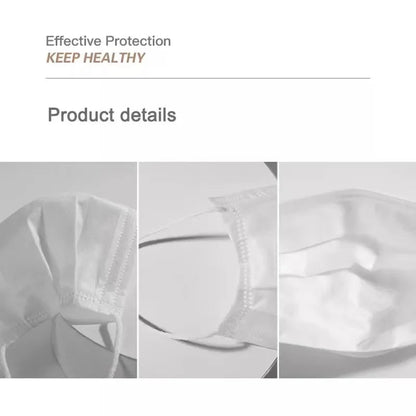Disposable 3-layer Protective Face Masks - Purple, Pink, Blue, Black, Grey, White - 50 pieces