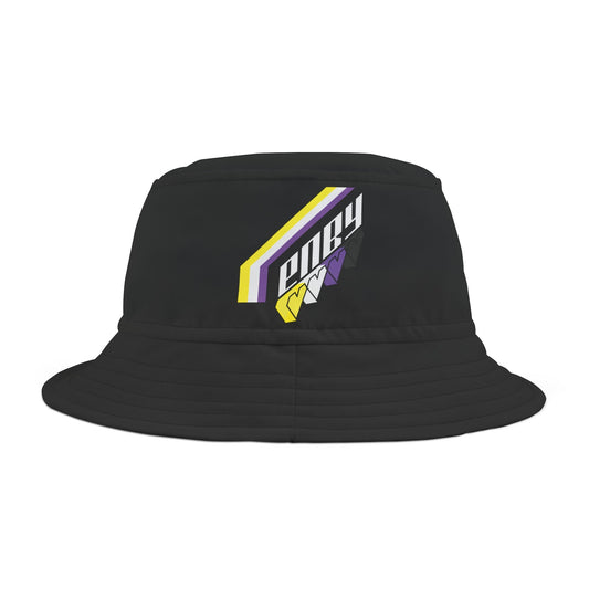 ENBY non - binary pride Black Bucket Hat - Gay SkateENBY non - binary pride Black Bucket HatHatsPrintifyGay Skate80701517508940468449