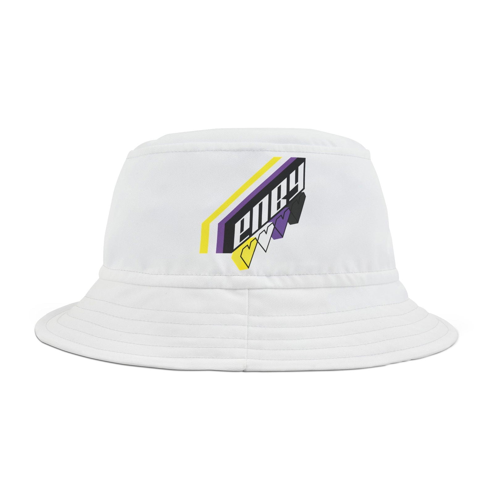 ENBY non-binary pride White Bucket Hat - Gay Skate - ENBY non-binary pride White Bucket Hat - ENBY non-binary pride White Bucket Hat