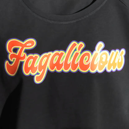 Fagalicious - locally printed satire crop tee