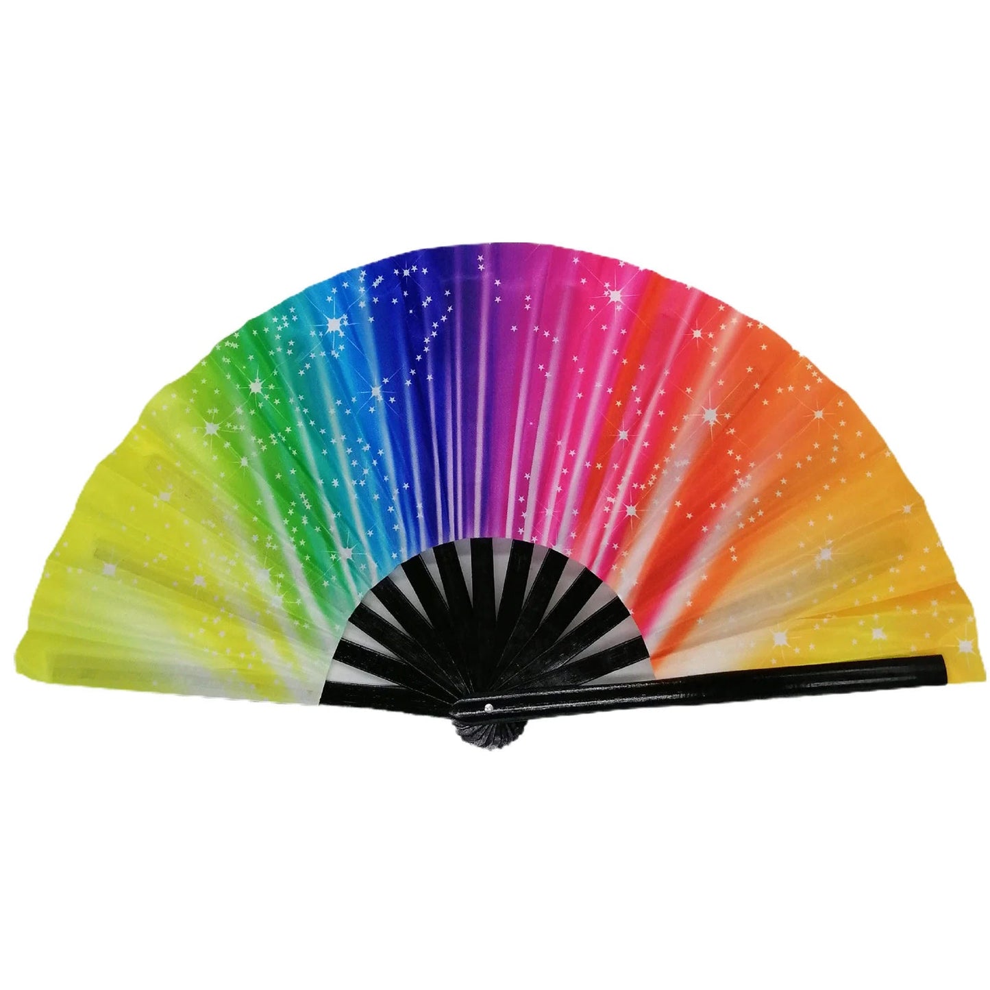 Rainbow hand held fan