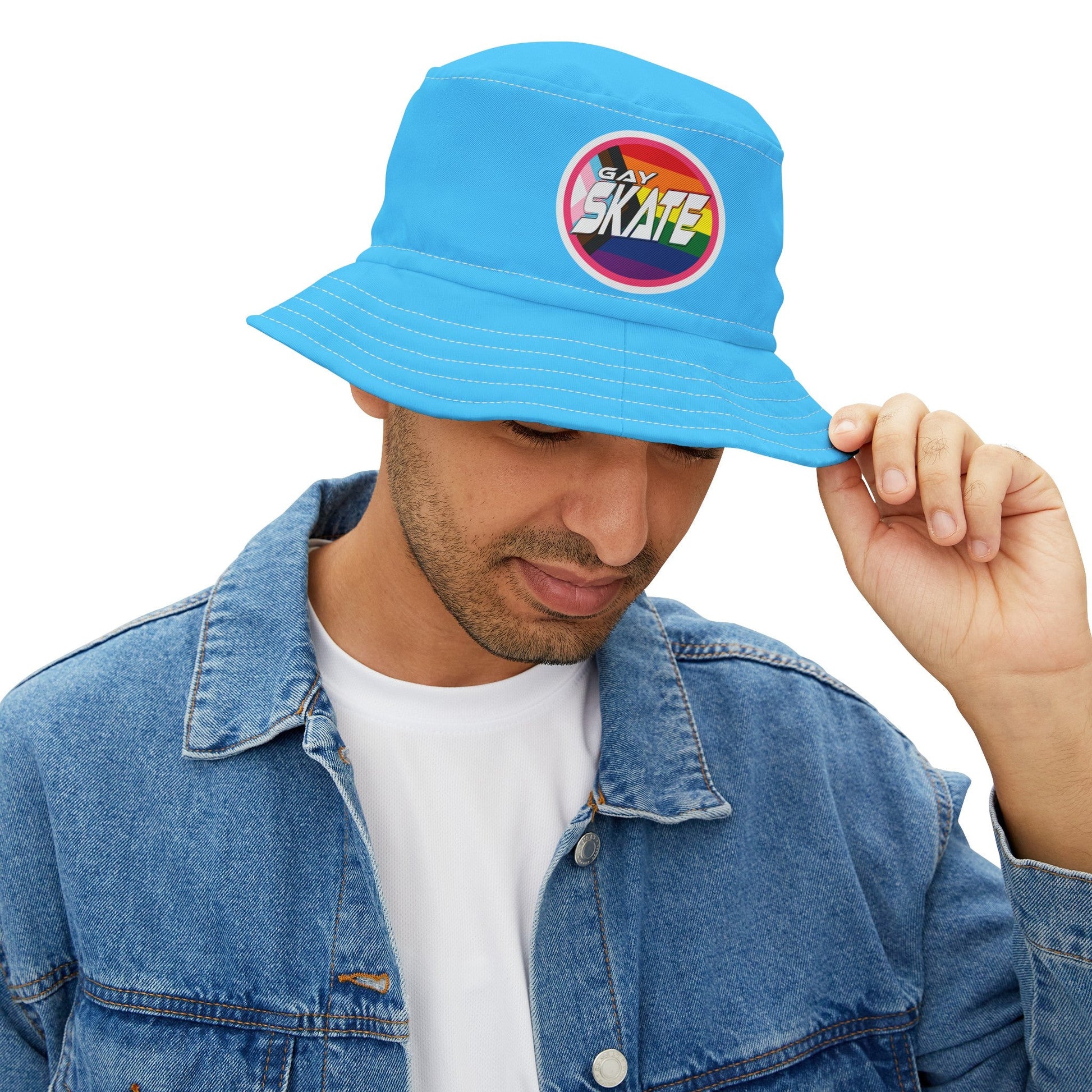 Gay Skate Blue Bucket Hat - Gay SkateGay Skate Blue Bucket HatHatsPrintifyGay Skate30961800399621185319