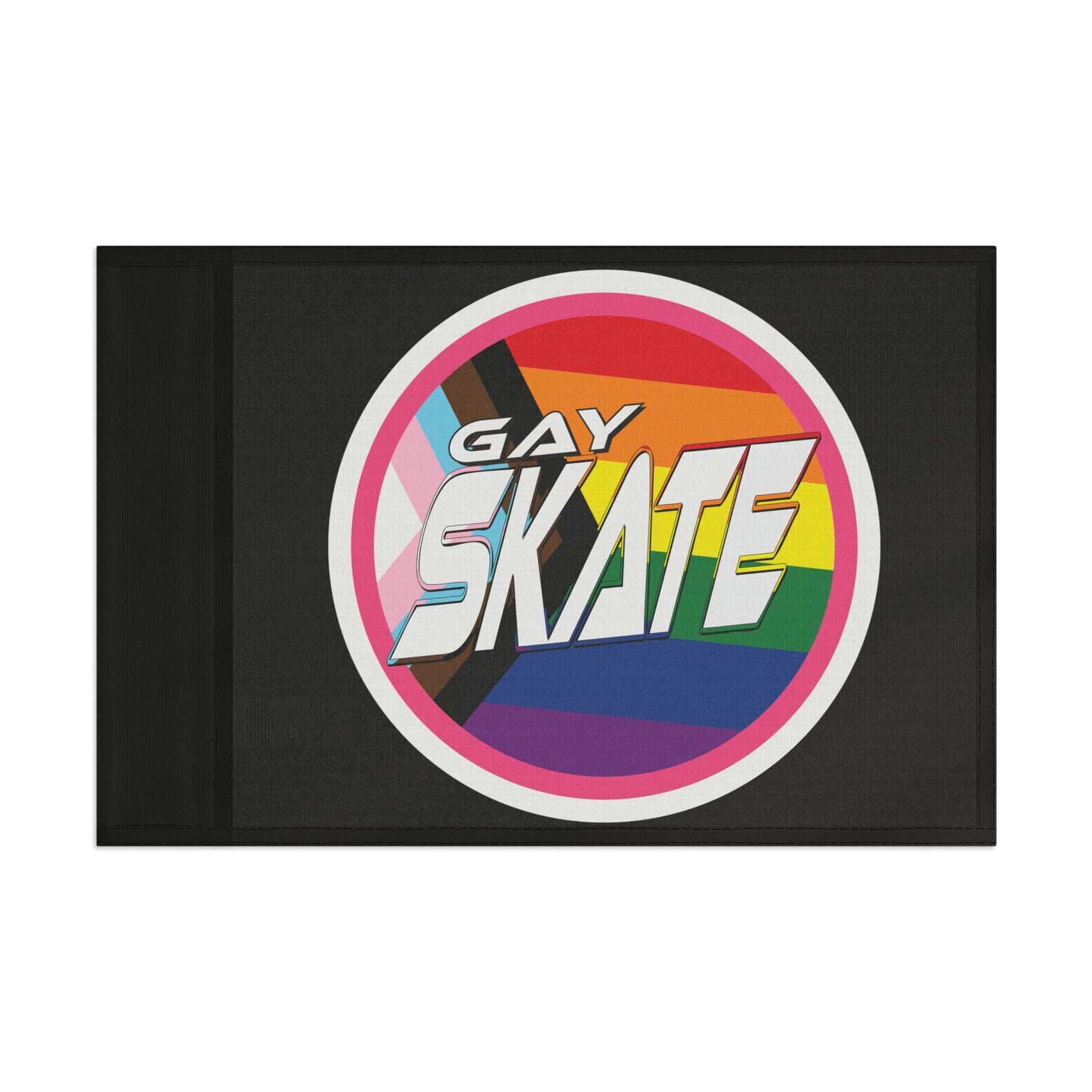 Gay Skate original logo flag black - Gay SkateGay Skate original logo flag blackHome DecorPrintifyGay Skate94226257622891794610