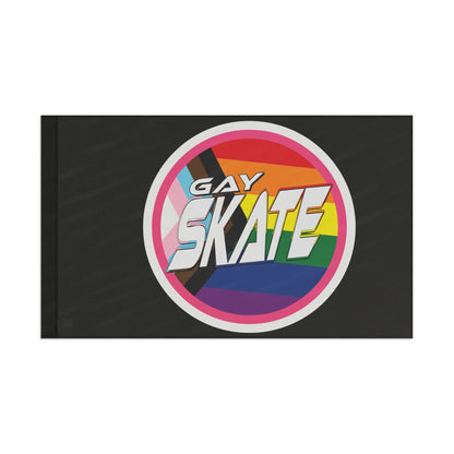 Gay Skate original logo flag black - Gay SkateGay Skate original logo flag blackHome DecorPrintifyGay Skate13883104946148311968