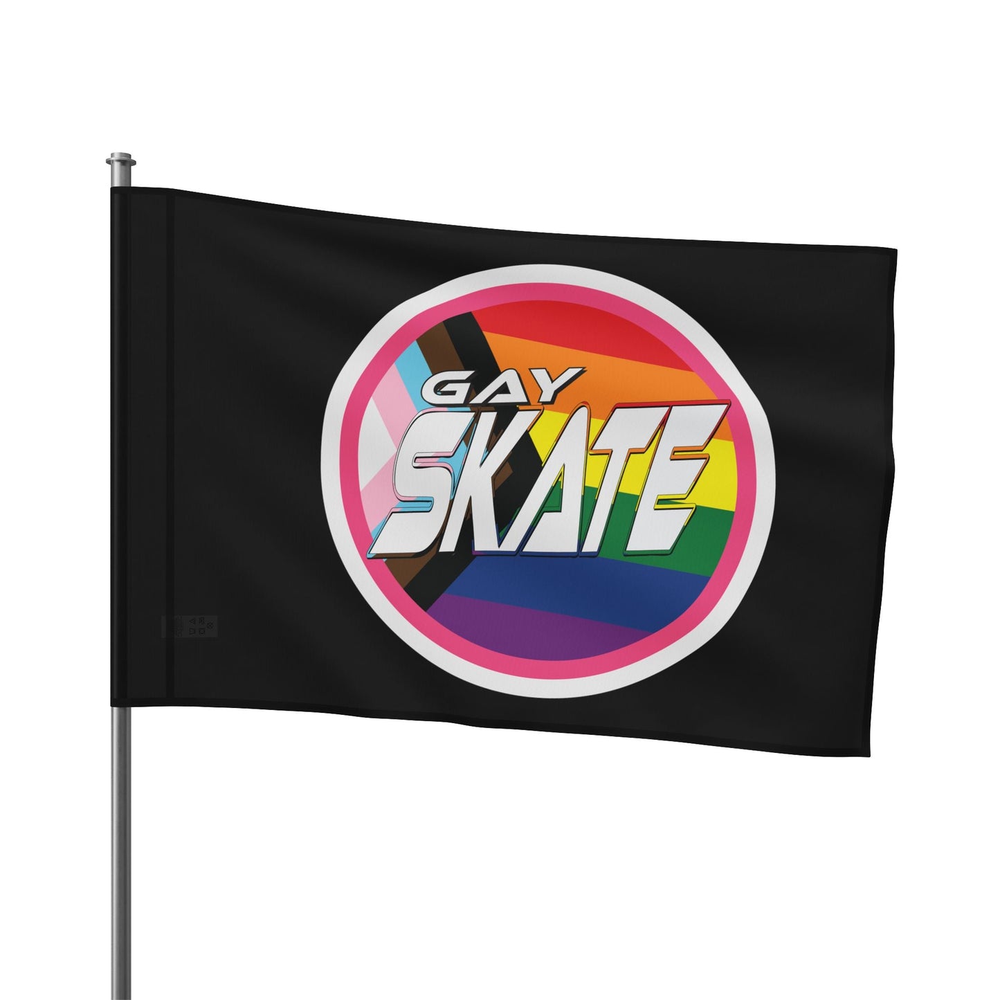 Gay Skate original logo flag black - Gay SkateGay Skate original logo flag blackHome DecorPrintifyGay Skate94226257622891794610