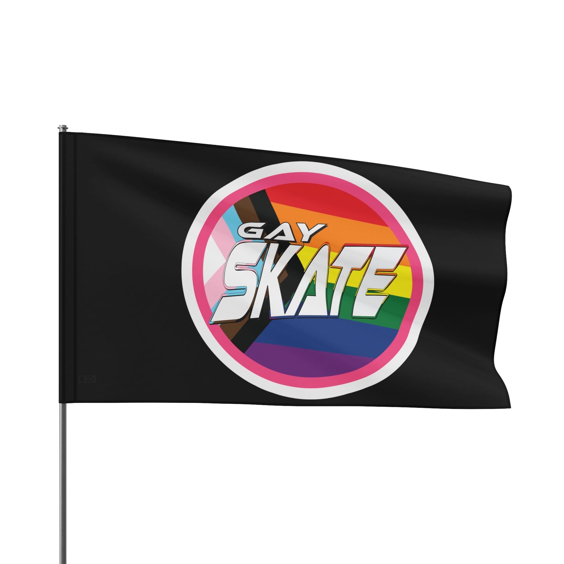 Gay Skate original logo flag black - Gay SkateGay Skate original logo flag blackHome DecorPrintifyGay Skate94226257622891794610