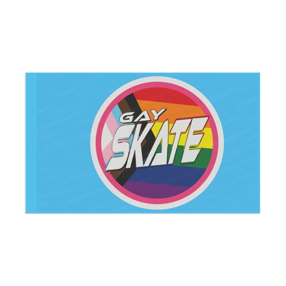 Gay Skate original logo flag - blue - Gay SkateGay Skate original logo flag - blueHome DecorPrintifyGay Skate31353841410650454562