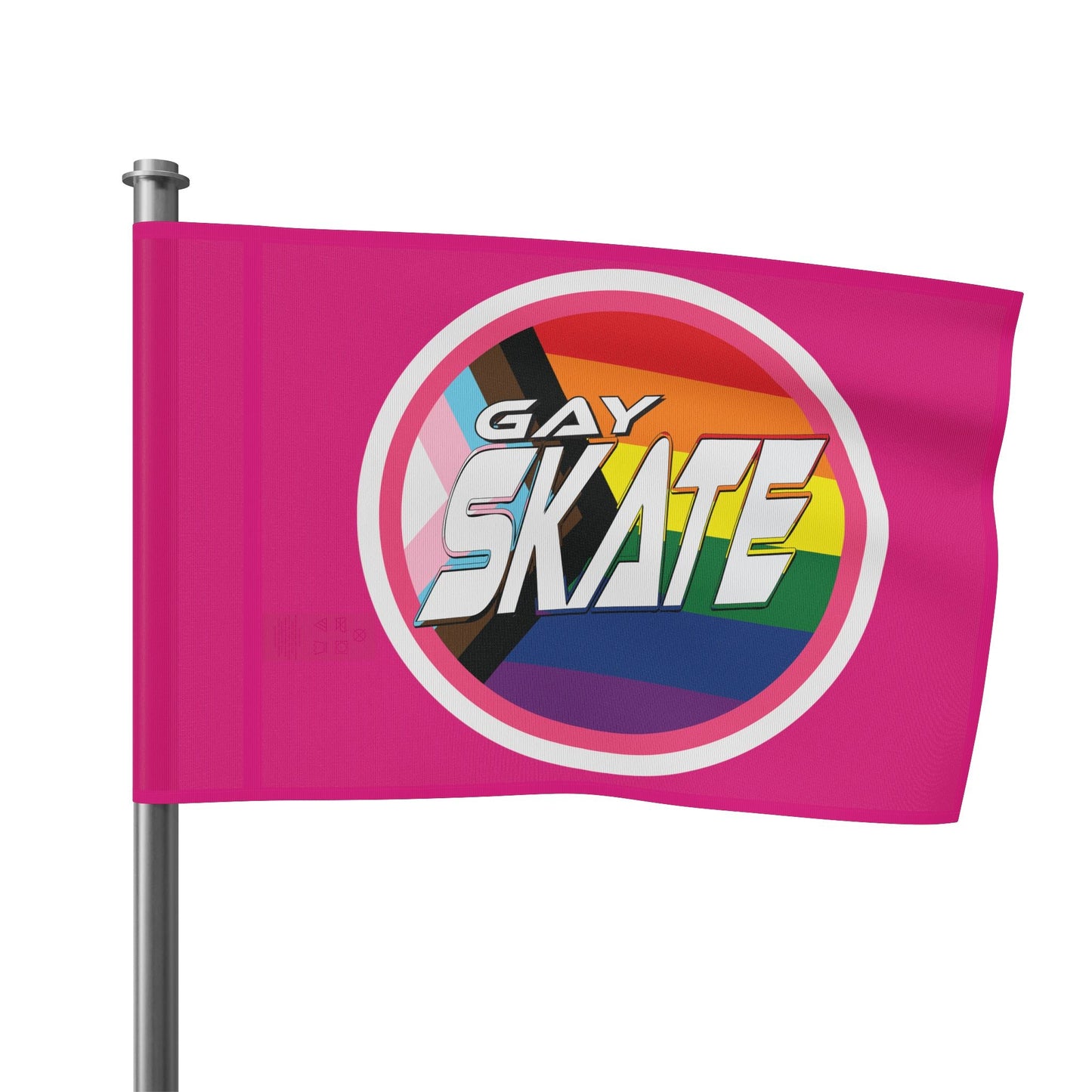 Gay Skate original logo flag - pink - Gay SkateGay Skate original logo flag - pinkHome DecorPrintifyGay Skate19453669880102936090