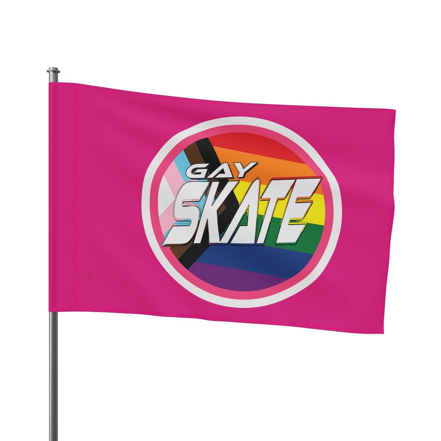 Gay Skate original logo flag - pink - Gay SkateGay Skate original logo flag - pinkHome DecorPrintifyGay Skate19453669880102936090