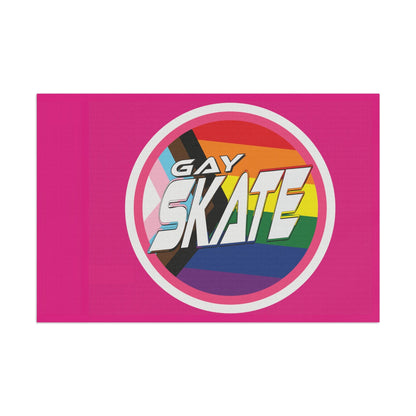 Gay Skate original logo flag - pink - Gay SkateGay Skate original logo flag - pinkHome DecorPrintifyGay Skate19453669880102936090