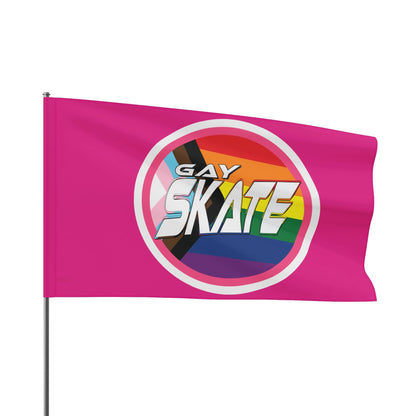 Gay Skate original logo flag - pink - Gay SkateGay Skate original logo flag - pinkHome DecorPrintifyGay Skate19453669880102936090