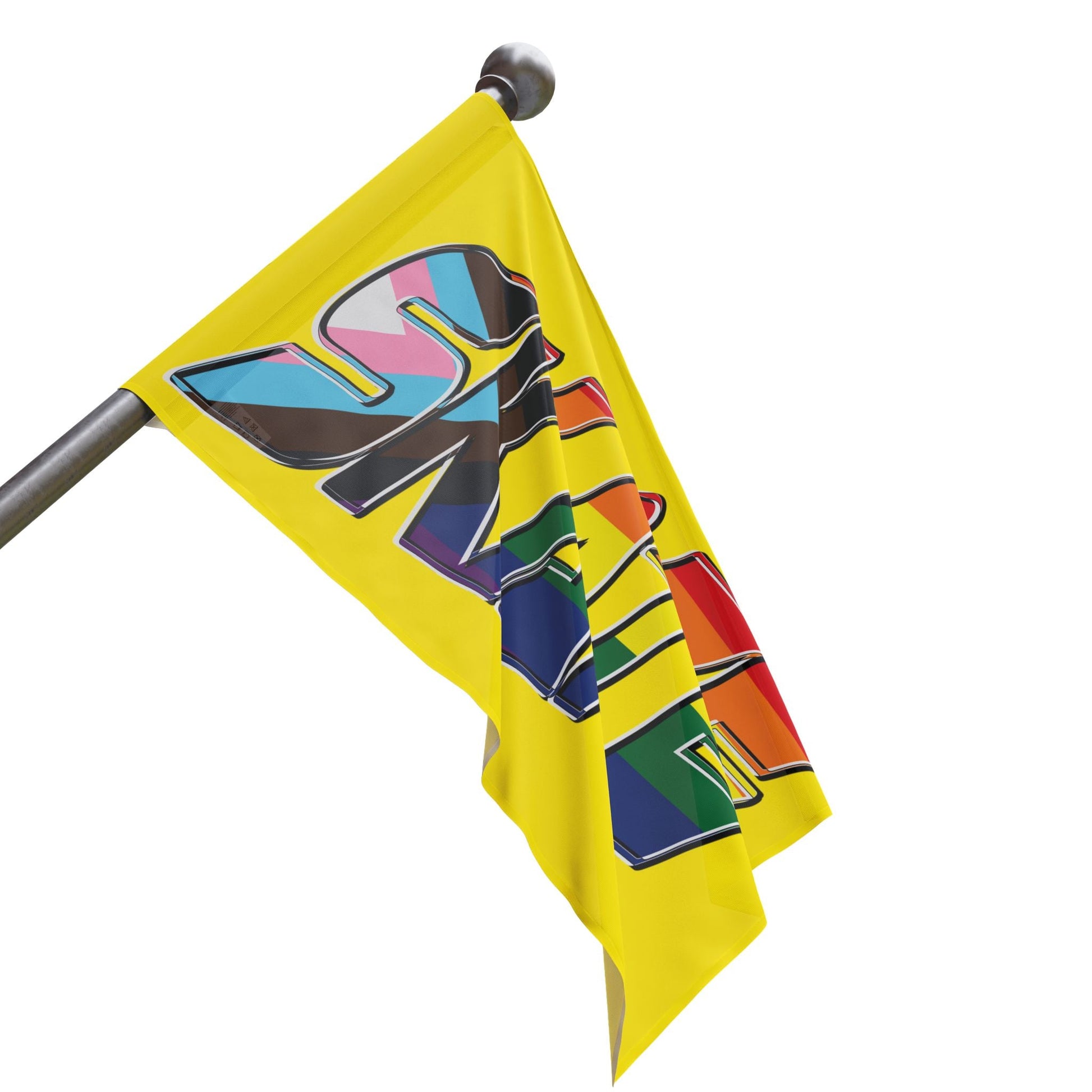 Gay Skate original logo Flag - yellow - Gay SkateGay Skate original logo Flag - yellowHome DecorPrintifyGay Skate57284786003167581007