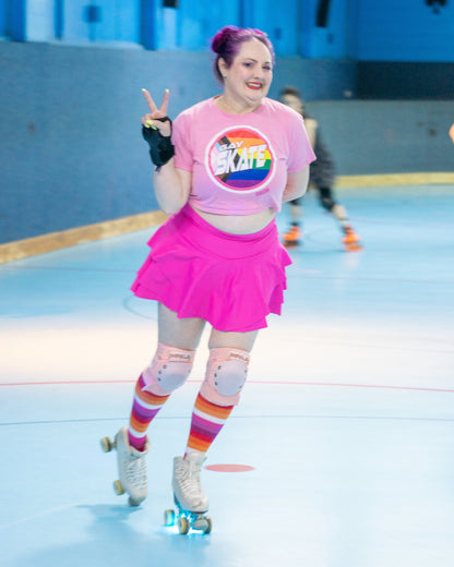 GAY SKATE original logo - locally printed crop tee