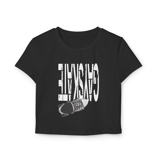 GAYSKATE band baby tee - satire pride tshirt Black