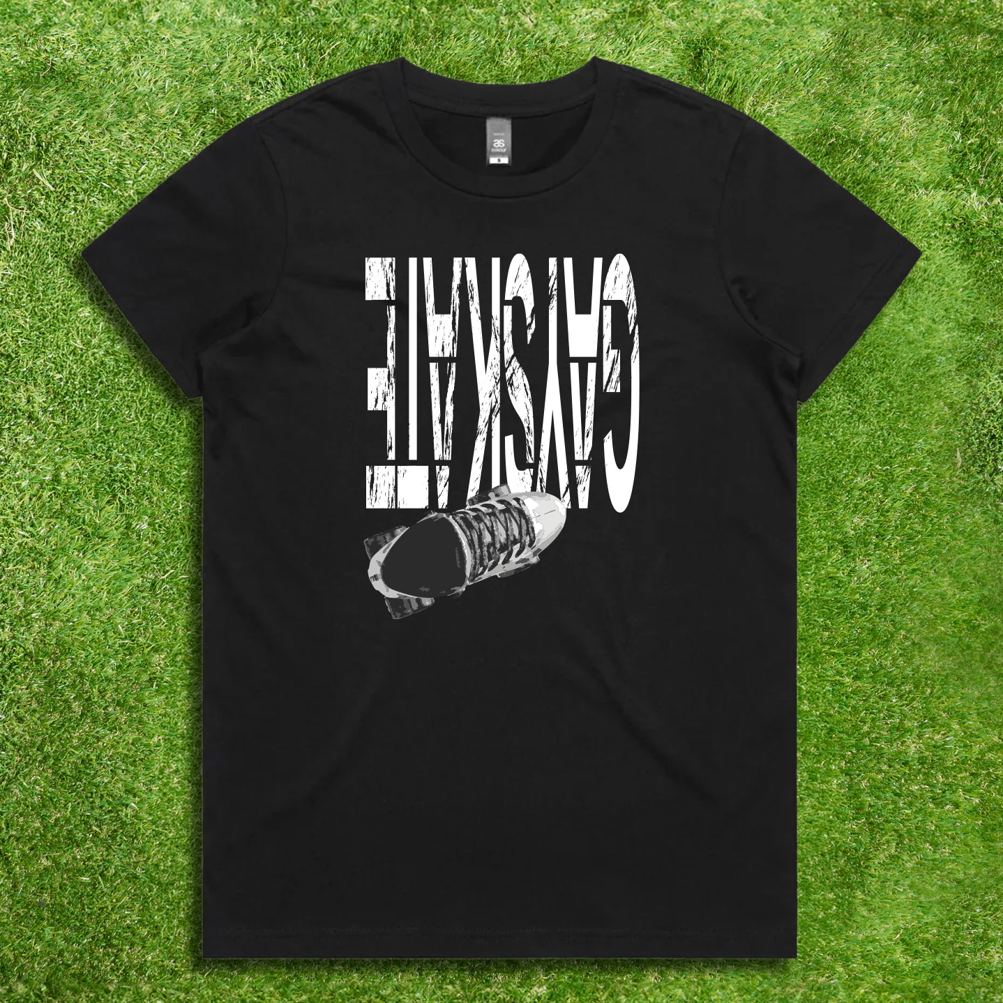 GAYSKATE Lady Gaga Disease parody design - Local hand printed t-shirt
