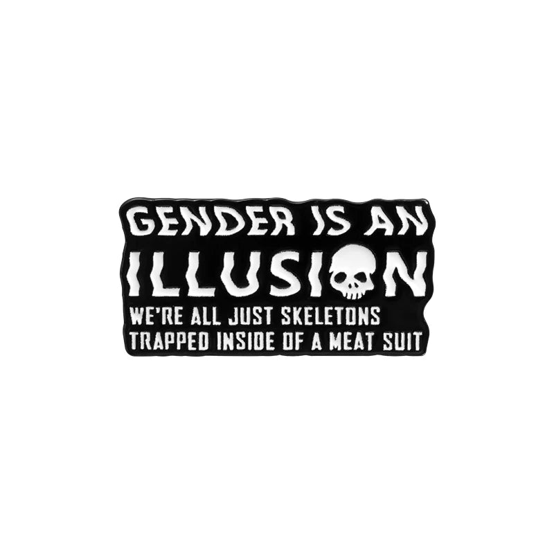 Gender Is An Illusion: skull enamel pin - Gay SkateGender Is An Illusion: skull enamel pinskate accessoriesGay SkateGay Skate200000783:200003699;200001033:361180#Style 1