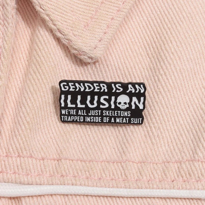 Gender Is An Illusion: skull enamel pin - Gay SkateGender Is An Illusion: skull enamel pinskate accessoriesGay SkateGay Skate200000783:200003699;200001033:361180#Style 1