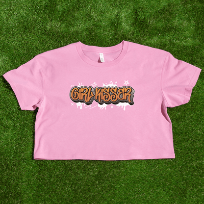 Girl Kisser - locally printed crop tee