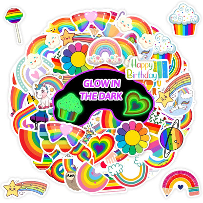 Glow - In - The - Dark Rainbow Pride Stickers - Gay SkateGlow - In - The - Dark Rainbow Pride Stickersskate accessoriesGay SkateGay Skate14:200004889#136KSCP - luminous