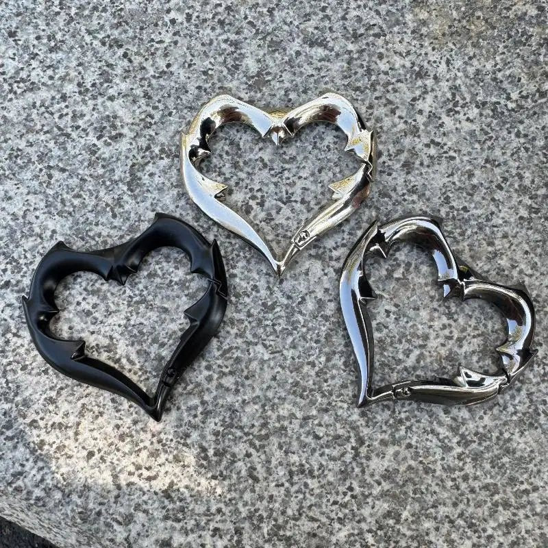 Gothic Heart Carabiner Keychain