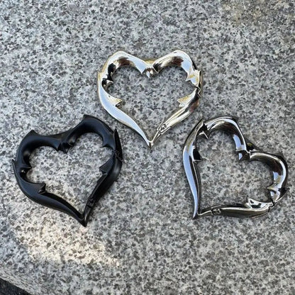 Gothic Heart Carabiner Keychain