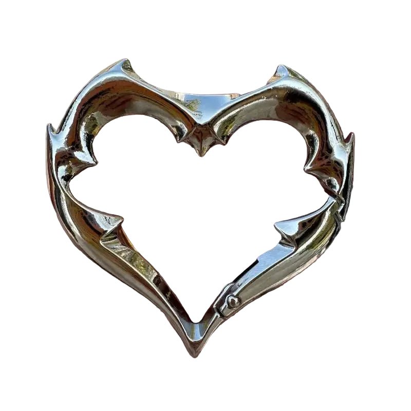 Gothic Heart Carabiner Keychain