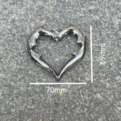 Gothic Heart Carabiner Keychain