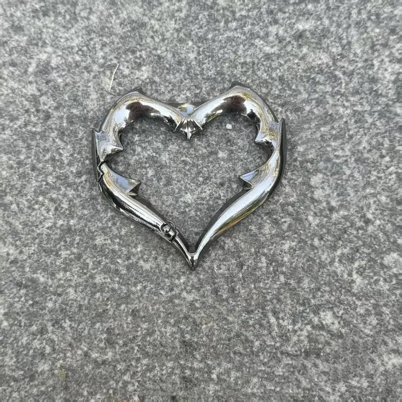 Gothic Heart Carabiner Keychain