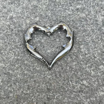 Gothic Heart Carabiner Keychain