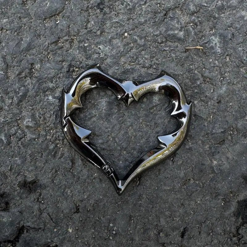 Gothic Heart Carabiner Keychain