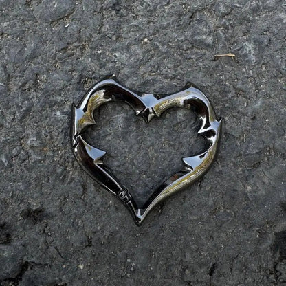Gothic Heart Carabiner Keychain