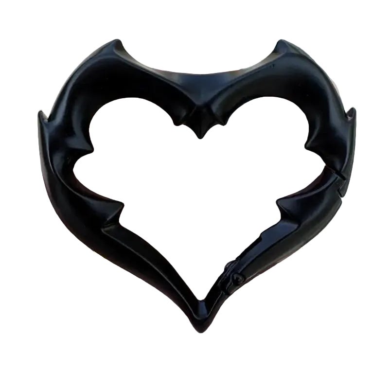 Gothic Heart Carabiner Keychain