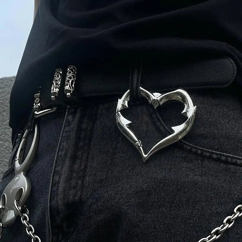 Gothic Heart Carabiner Keychain