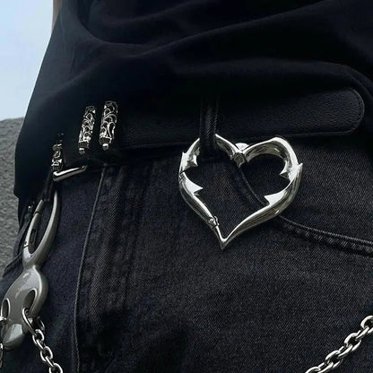 Gothic Heart Carabiner Keychain