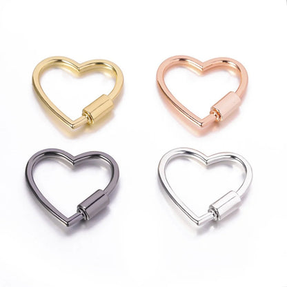 Heart Shaped Locking Carabiner - 4 colours