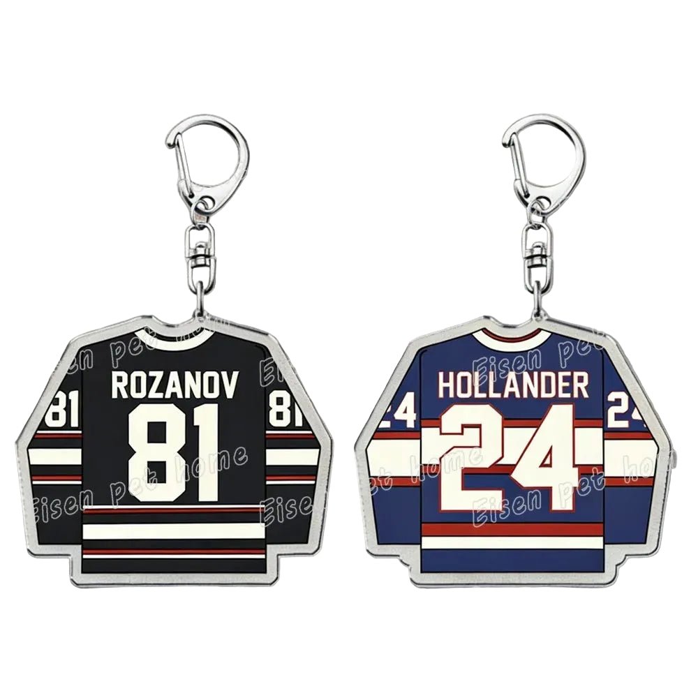 Rozanov 81 Jersey key ring, Hollander 24 Jersey keyring