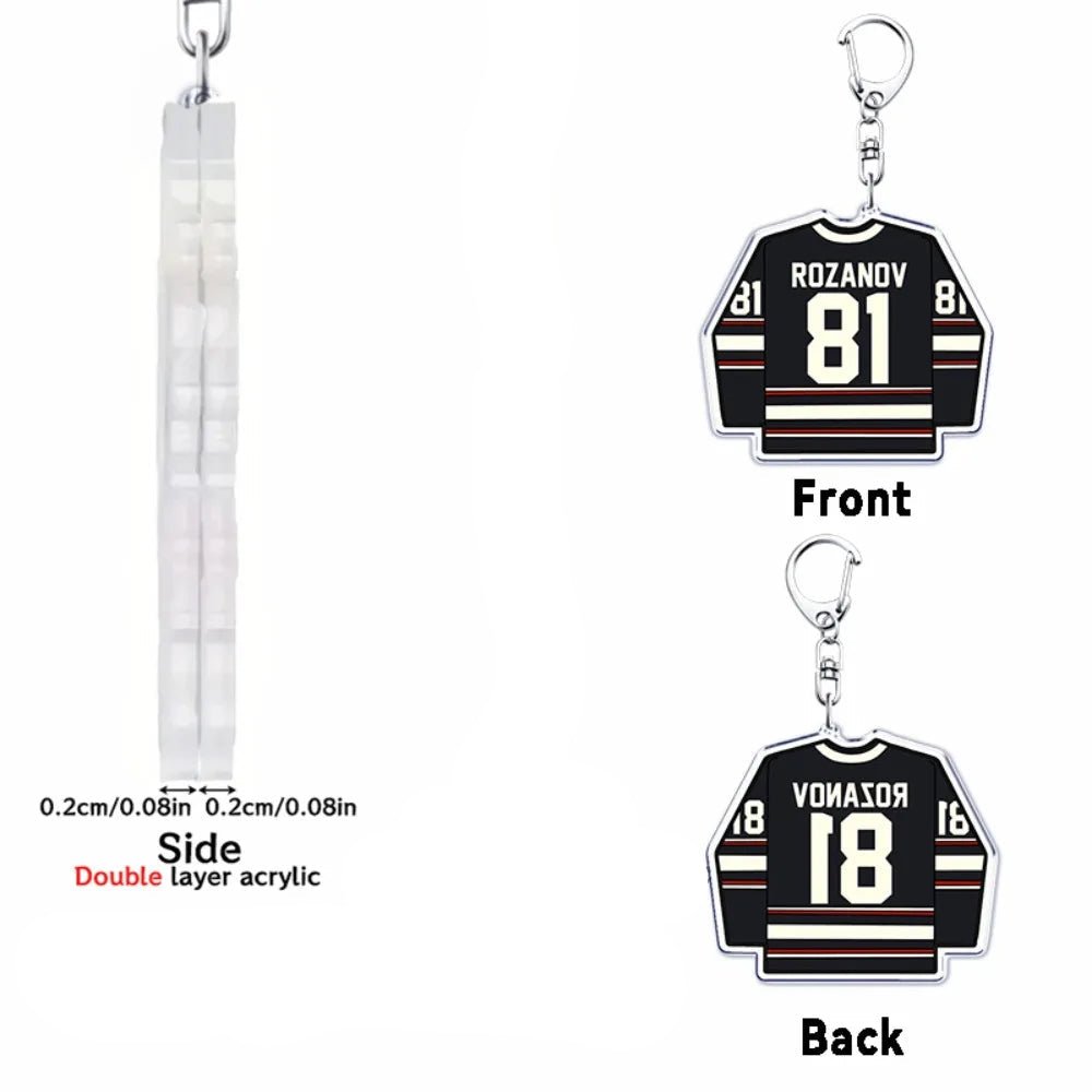 Heated Rivalry acrylic clip on charms/keychains