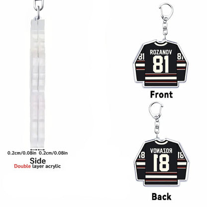 Heated Rivalry acrylic clip on charms/keychains