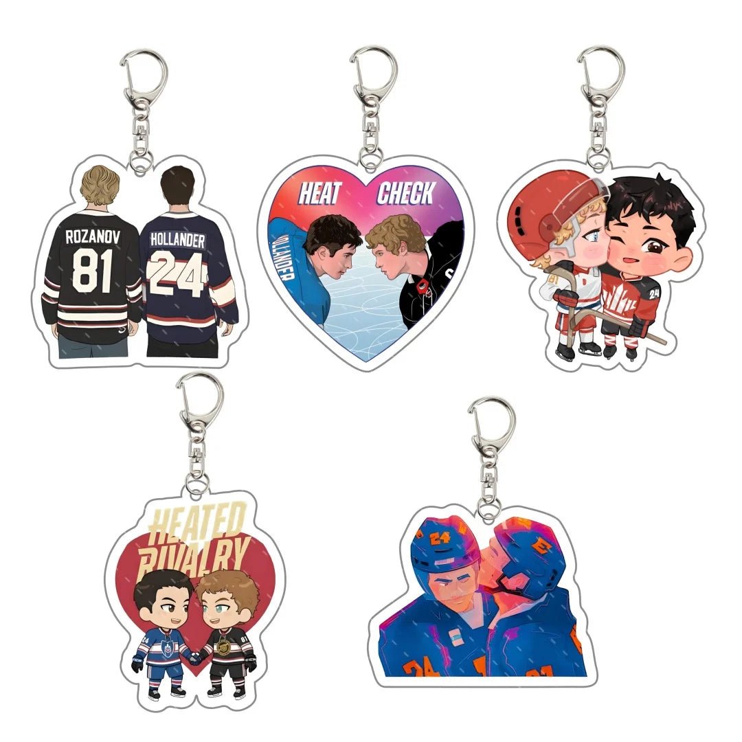 Hated Rivalry key ring bag charms. Shand and Ilya, Rozanov and Hollander