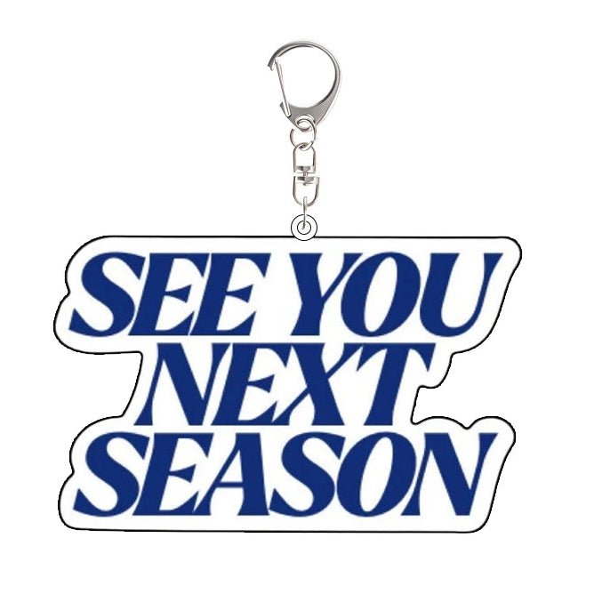 Heated Rivalry blue Keychain with 'SEE YOU NEXT SEASON' text 