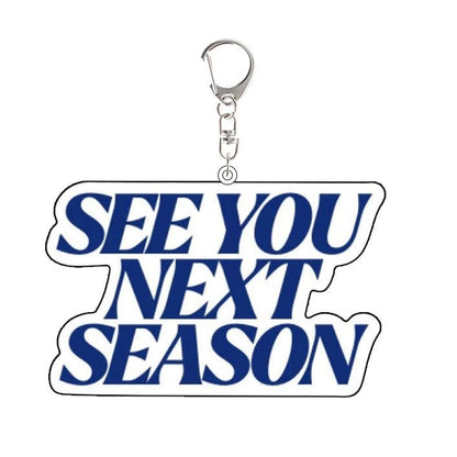 Heated Rivalry Keychain with 'SEE YOU NEXT SEASON' text 