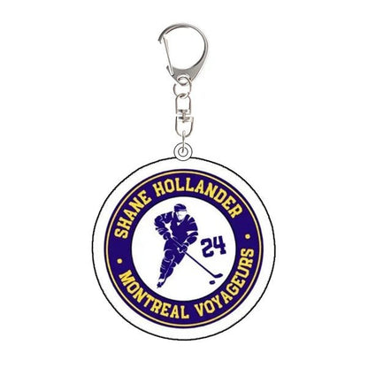 Heated Rivalry Shane Hollander 24 Montreal Voyageurs Keychain with  ice hockey player design