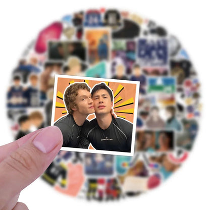 Heated Rivalry gay hockey stickers featuring Shane and Ilya
